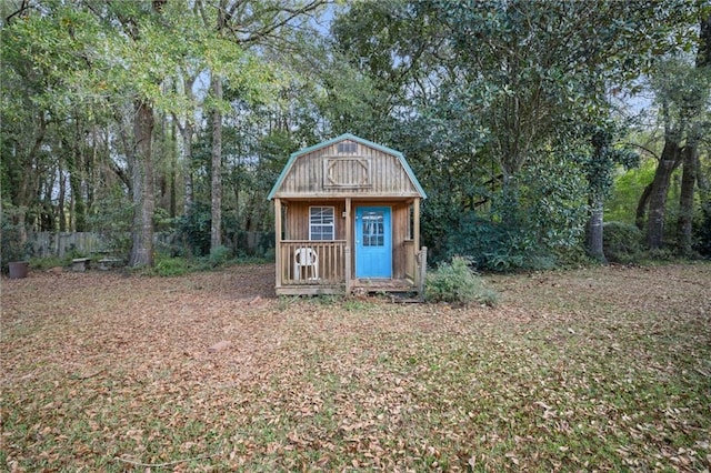 view of outdoor structure