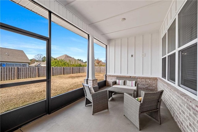 view of sunroom / solarium