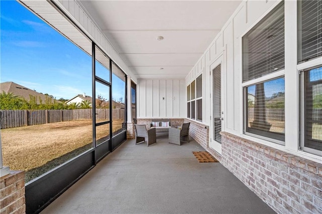 view of sunroom / solarium