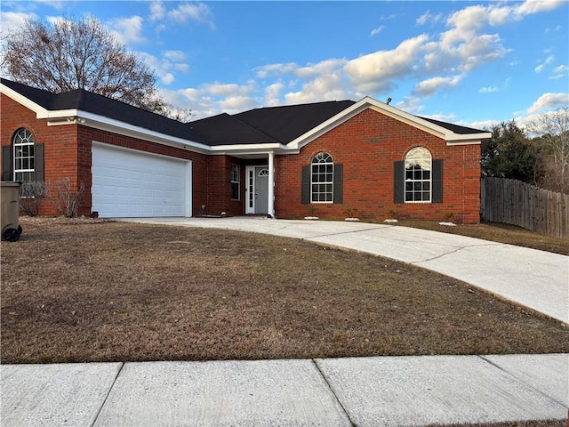 ranch-style house with a garage