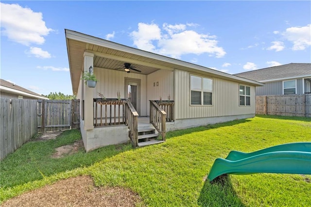 10520 Wales Ln, Spanish Fort, AL 36527 - rear view of house with ceiling fan