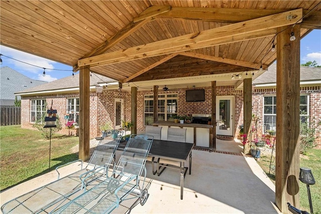 view of patio / terrace with outdoor dining area