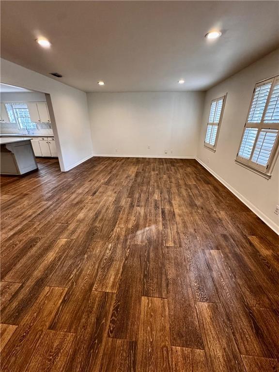 interior space featuring dark wood-type flooring