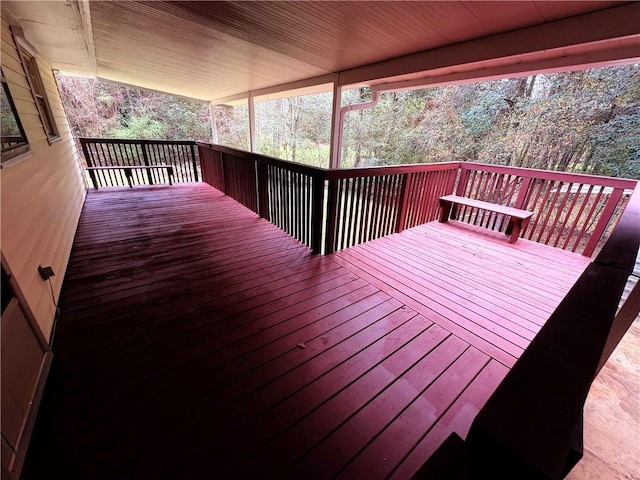 view of wooden deck