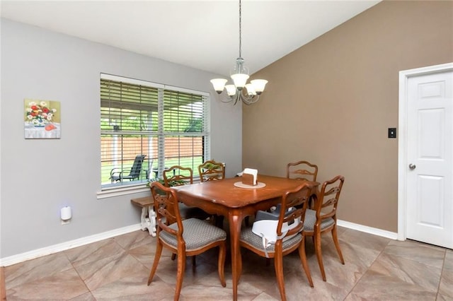 10234 Scott Plantation Dr N, Mobile, AL 36695 - dining space with a chandelier and lofted ceiling