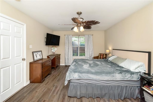 10234 Scott Plantation Dr N, Mobile, AL 36695 - bedroom featuring wood finished floors and a ceiling fan