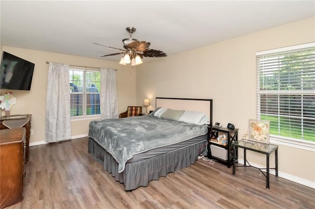 10234 Scott Plantation Dr N, Mobile, AL 36695 - bedroom featuring wood finished floors and ceiling fan