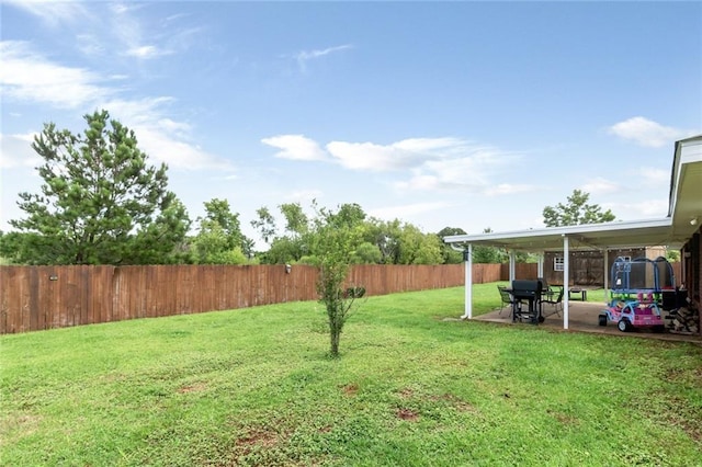 10234 Scott Plantation Dr N, Mobile, AL 36695 - fenced backyard featuring a patio and a carport