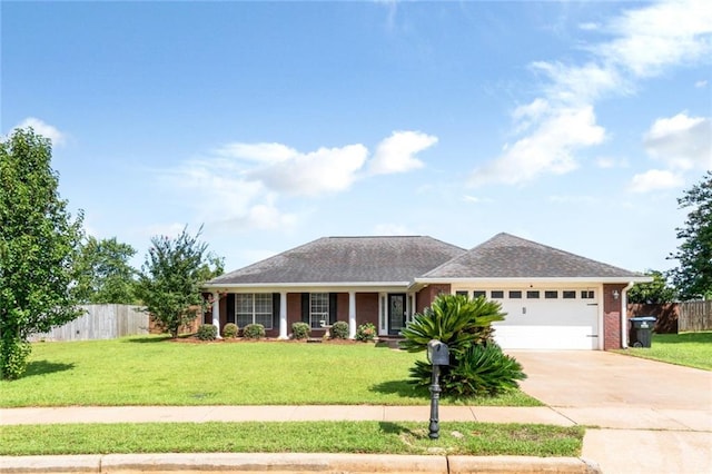 10234 Scott Plantation Dr N, Mobile, AL 36695 - ranch-style house with an attached garage and concrete driveway