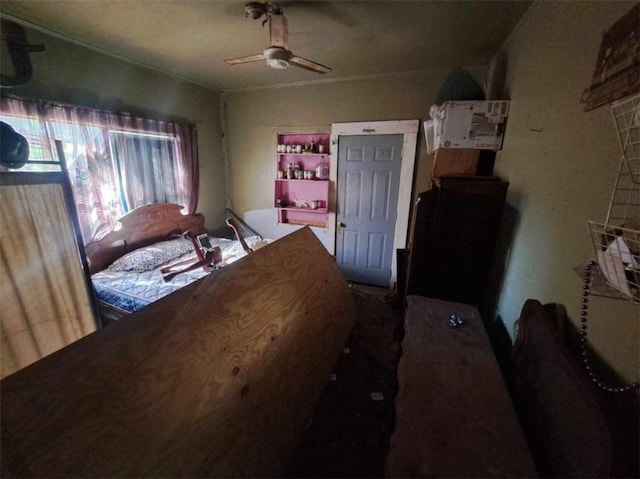 bedroom with ceiling fan