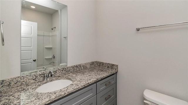 9836 Nadine Ln S, Mobile, AL 36695 - full bathroom with vanity and  shower combination
