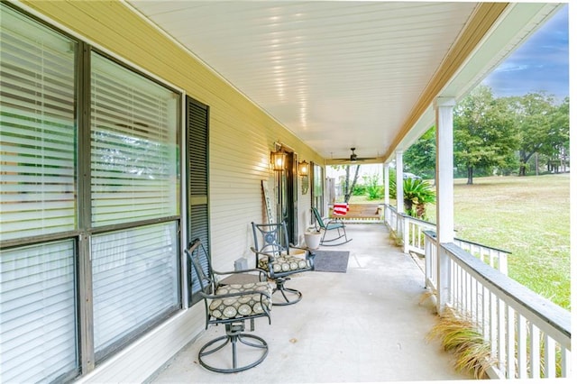 view of patio with covered porch