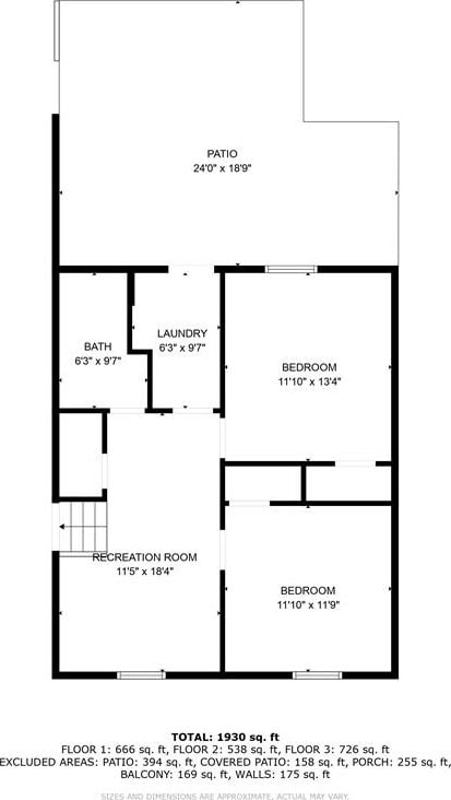 703 Townsend Cir, Chickasaw, AL 36611 - room layout