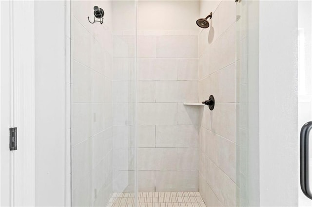 bathroom featuring walk in shower