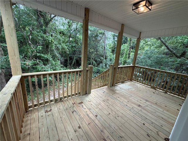 755 Cadillac Ave, Dauphin Island, AL 36528 - wooden deck with ceiling fan