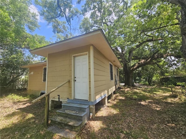 view of outdoor structure featuring entry steps