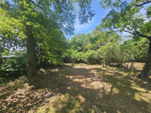 view of landscape with a forest view