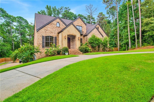 view of front of property with a front yard