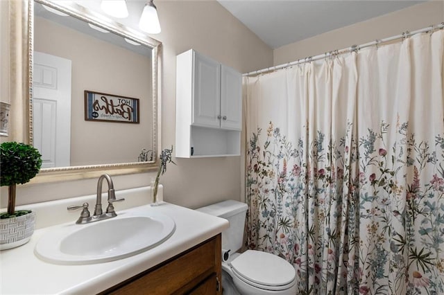 12850 Saeger Rd, Grand Bay, AL 36541 - bathroom featuring vanity and a shower with shower curtain