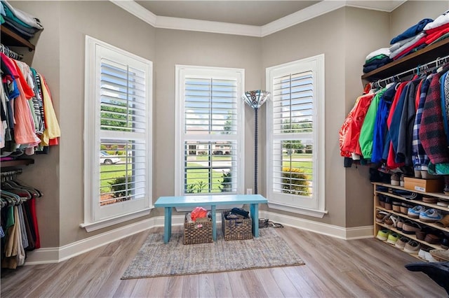 2217 Shandwick Dr, Mobile, AL 36695 - walk in closet featuring wood finished floors