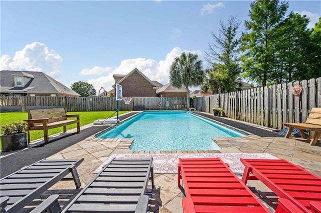 2217 Shandwick Dr, Mobile, AL 36695 - view of swimming pool featuring a patio and a fenced backyard