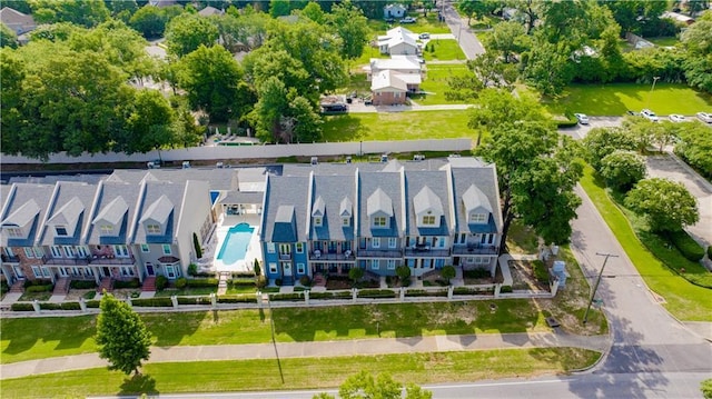 101 Fairhope Ct N Unit 16, Fairhope, AL 36532 - aerial perspective of suburban area featuring a pool area