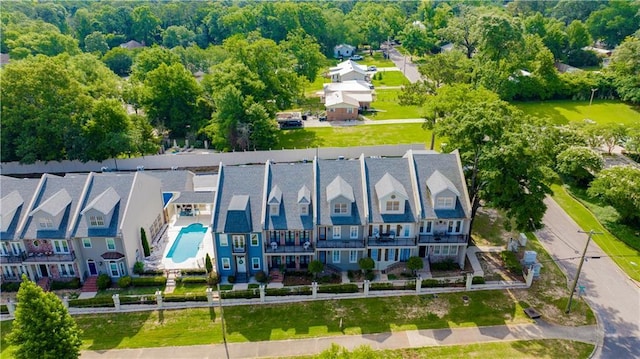 101 Fairhope Ct N Unit 16, Fairhope, AL 36532 - aerial perspective of suburban area with a pool