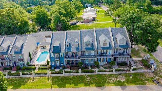 101 Fairhope Ct N Unit 16, Fairhope, AL 36532 - aerial perspective of suburban area with a pool area