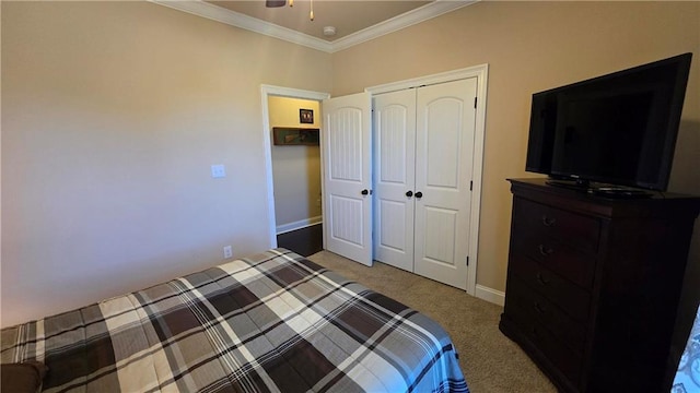 1109 Orlando Dr, Foley, AL 36535 - unfurnished bedroom with ornamental molding, a closet, carpet, and baseboards
