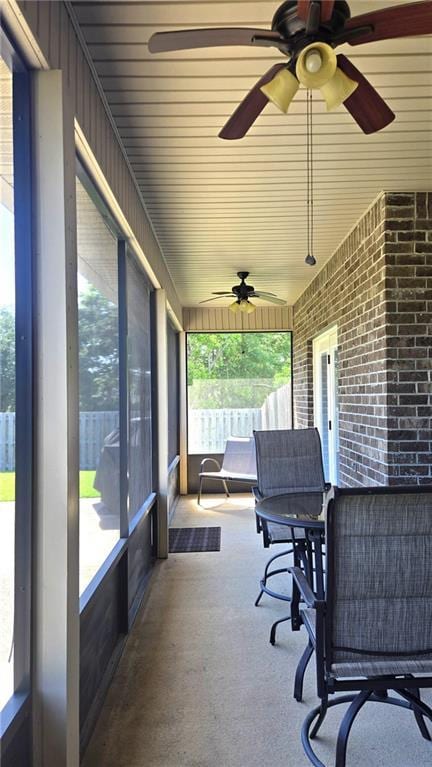 1109 Orlando Dr, Foley, AL 36535 - view of patio with a ceiling fan and fence
