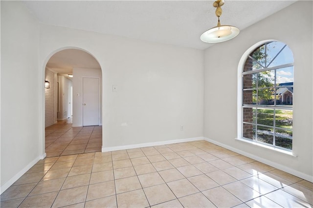 view of tiled spare room