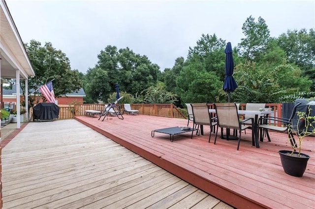 view of wooden terrace