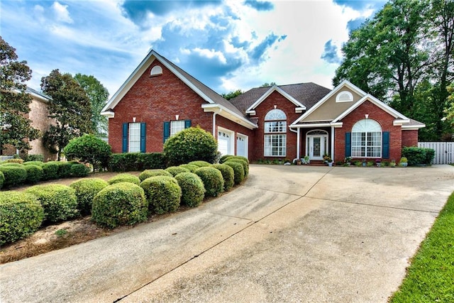 view of front of home featuring a garage