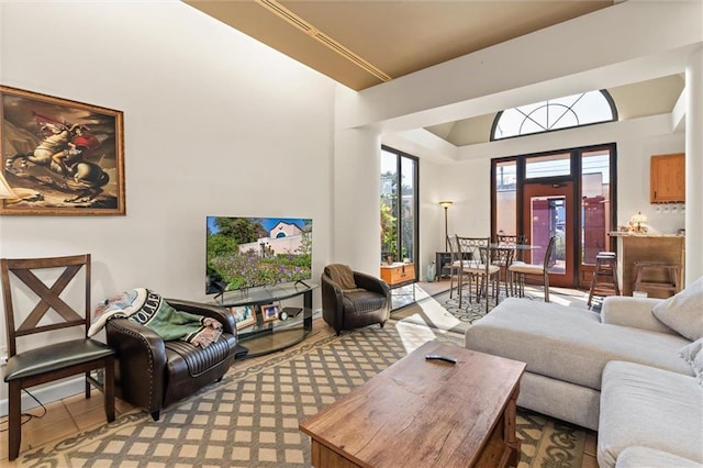 51 Jackson St N Unit A, Mobile, AL 36602 - living area featuring high vaulted ceiling