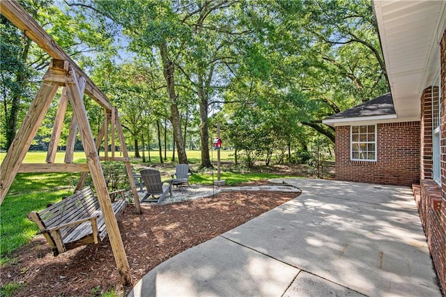 8653 Rosalene St E, Grand Bay, AL 36541 - view of patio / terrace featuring view of scattered trees