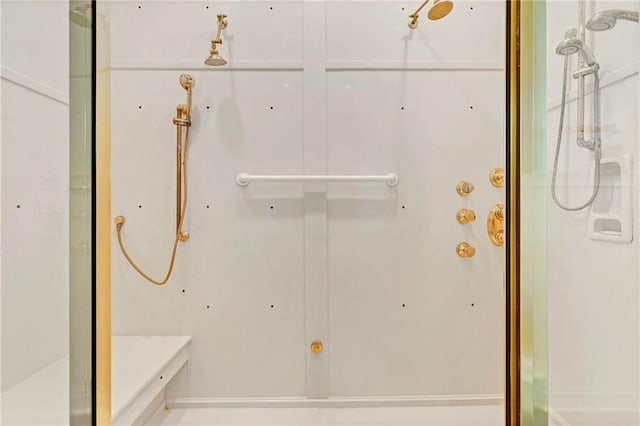 bathroom with a shower