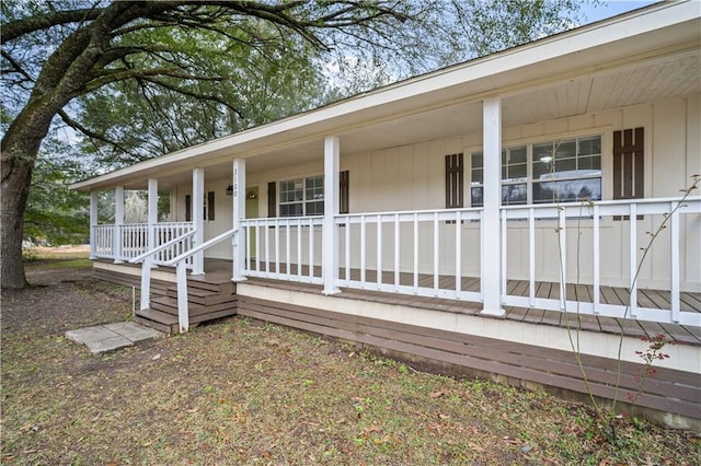 exterior space featuring a porch