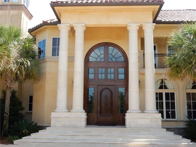 view of doorway to property