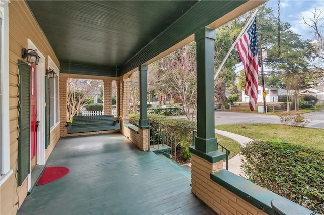 view of patio / terrace featuring covered porch