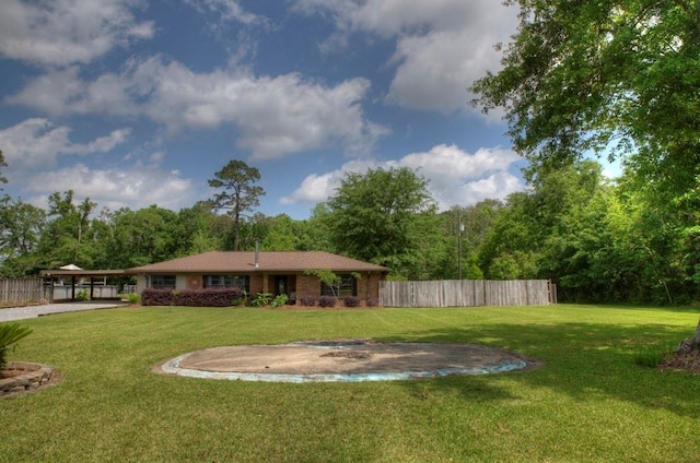 exterior space featuring fence