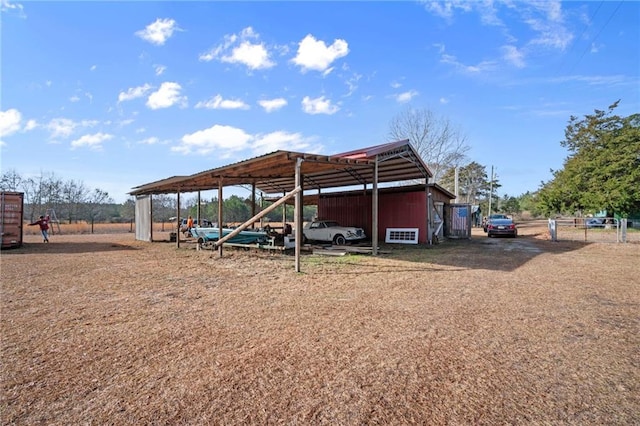 view of parking / parking lot