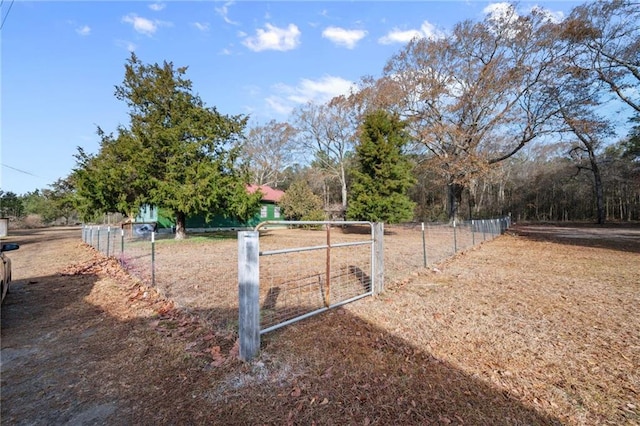 exterior space with a rural view