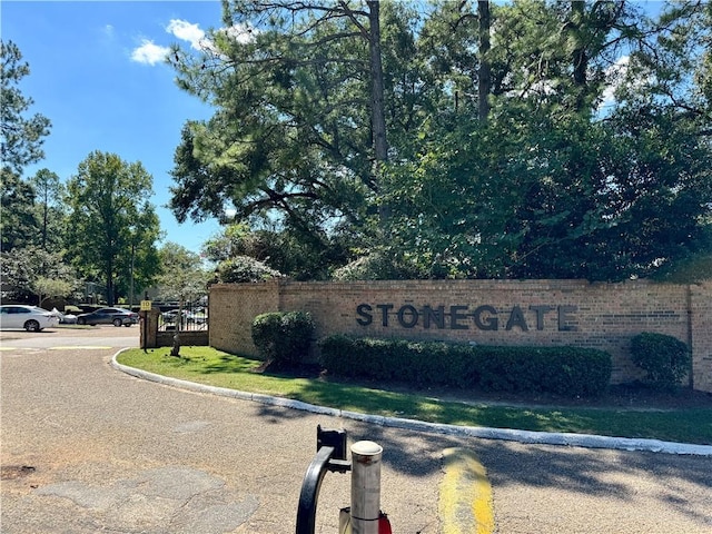 view of community sign