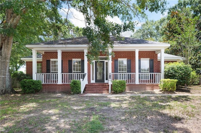 9996 Wedgefield Ct, Mobile, AL 36608 - view of front of property featuring a porch and brick siding