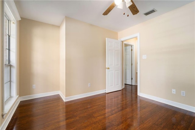 9996 Wedgefield Ct, Mobile, AL 36608 - spare room with ceiling fan and wood-type flooring