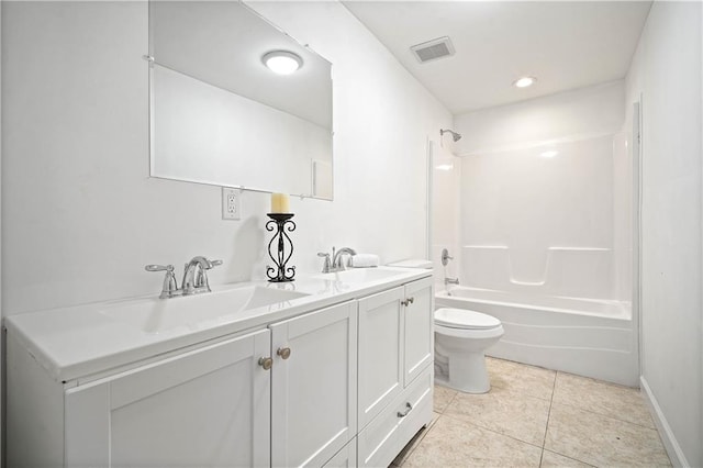 4 Straight St, Mobile, AL 36604 - bathroom with toilet, tile patterned flooring, visible vents, and a sink
