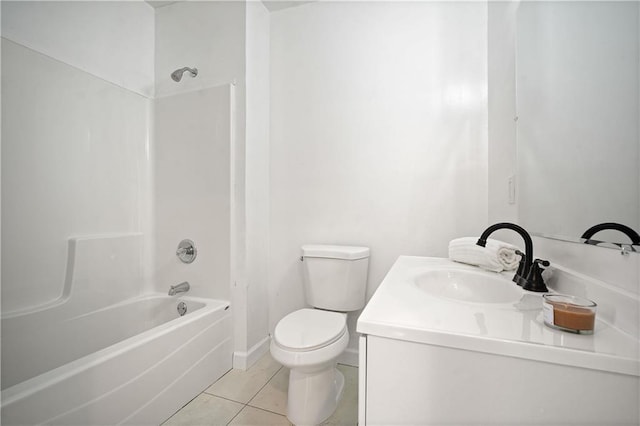 4 Straight St, Mobile, AL 36604 - bathroom with shower / bath combination, baseboards, toilet, tile patterned flooring, and vanity