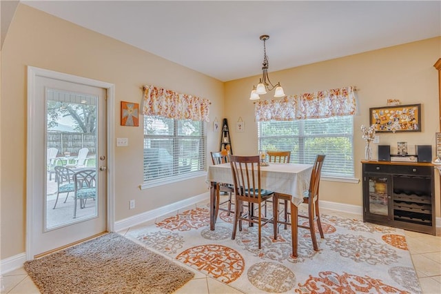 10808 Legacy Ln, Mobile, AL 36608 - dining area featuring light tile patterned flooring and a chandelier