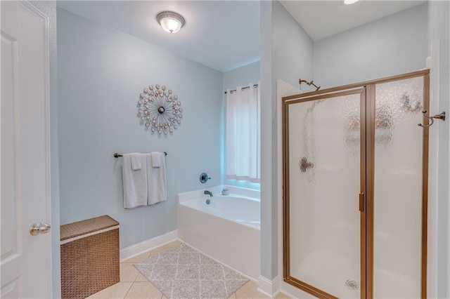 10808 Legacy Ln, Mobile, AL 36608 - full bath featuring a stall shower, a bath, and tile patterned floors