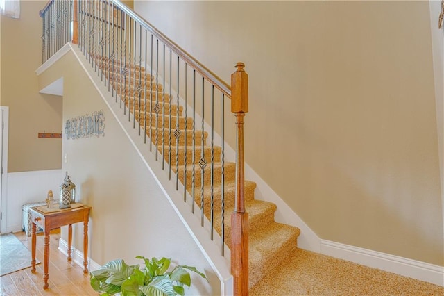 10808 Legacy Ln, Mobile, AL 36608 - stairs featuring a wainscoted wall